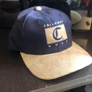 Leather bill vintage callaway golf hat baseball cap , good condition